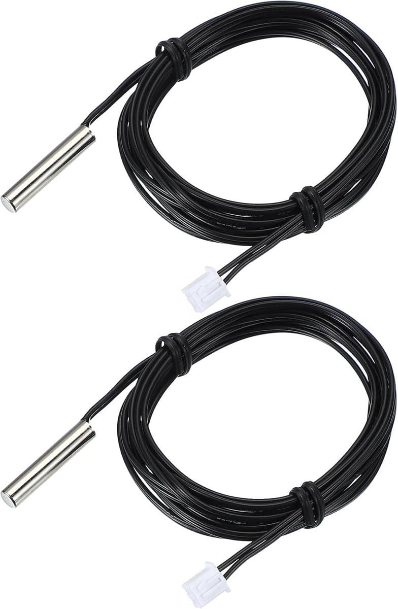 2x 10K NTC Temperatuursensor Sonde - Waterdicht Koper - 1% Nauwkeurigheid - Geschikt voor Koelkast & Airco