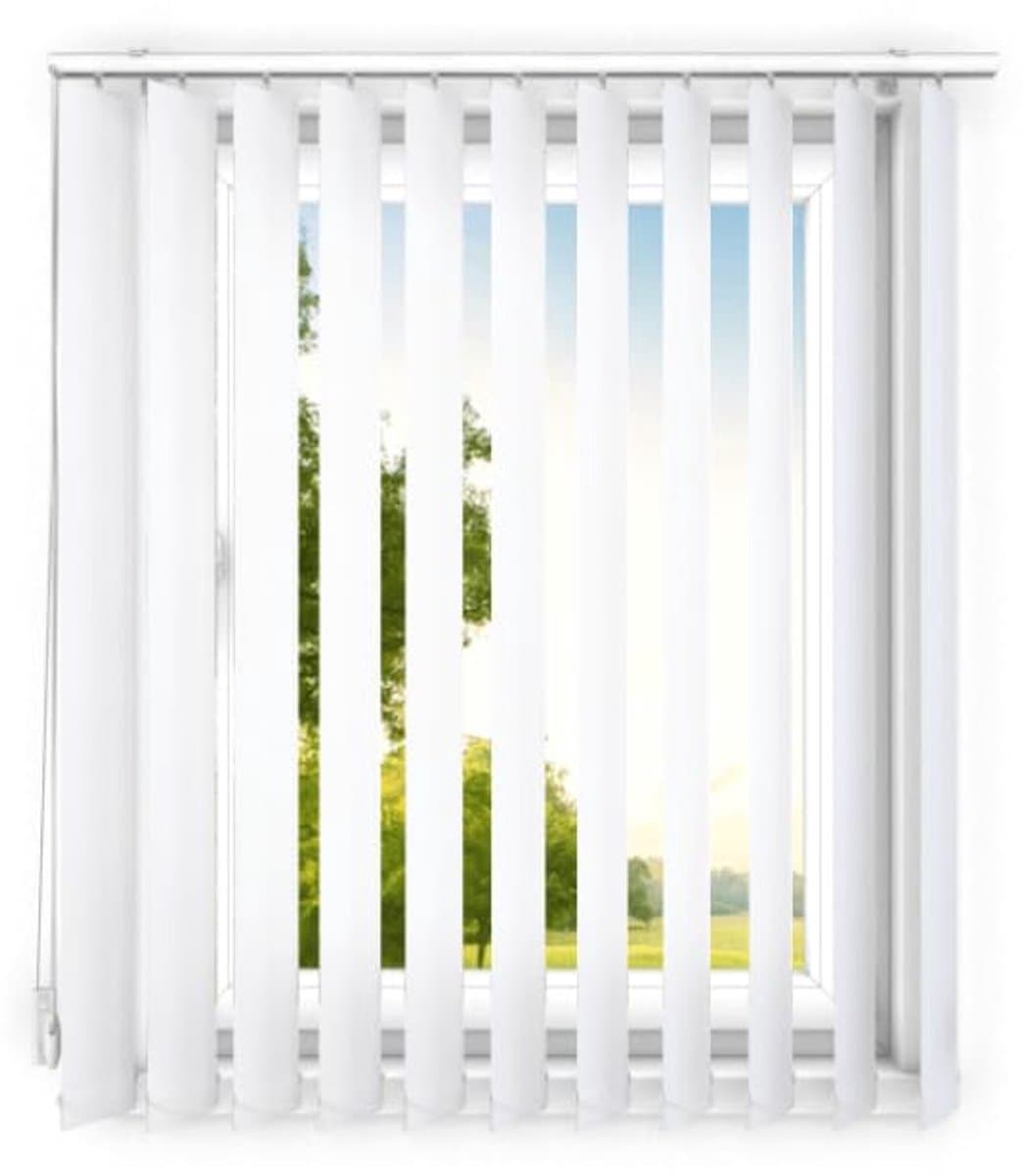 time4blinds - verticale lamellen - lamellen voor kantoorwerkplekken en voor thuis - Slaapkamer Jaloezieën - Keuken Jaloezieën - 110x120 cm - Klassiek wit
