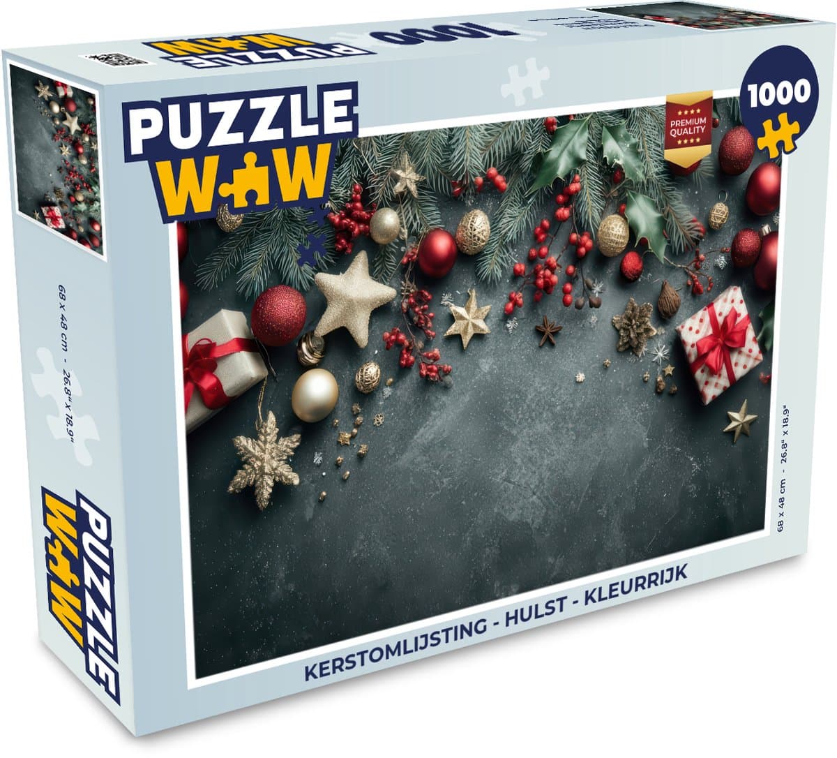 Kerstomlijsting - Hulst - Kleurrijk - Kerst - Cadeau - Kerstcadeau voor mannen, vrouwen en kinderen