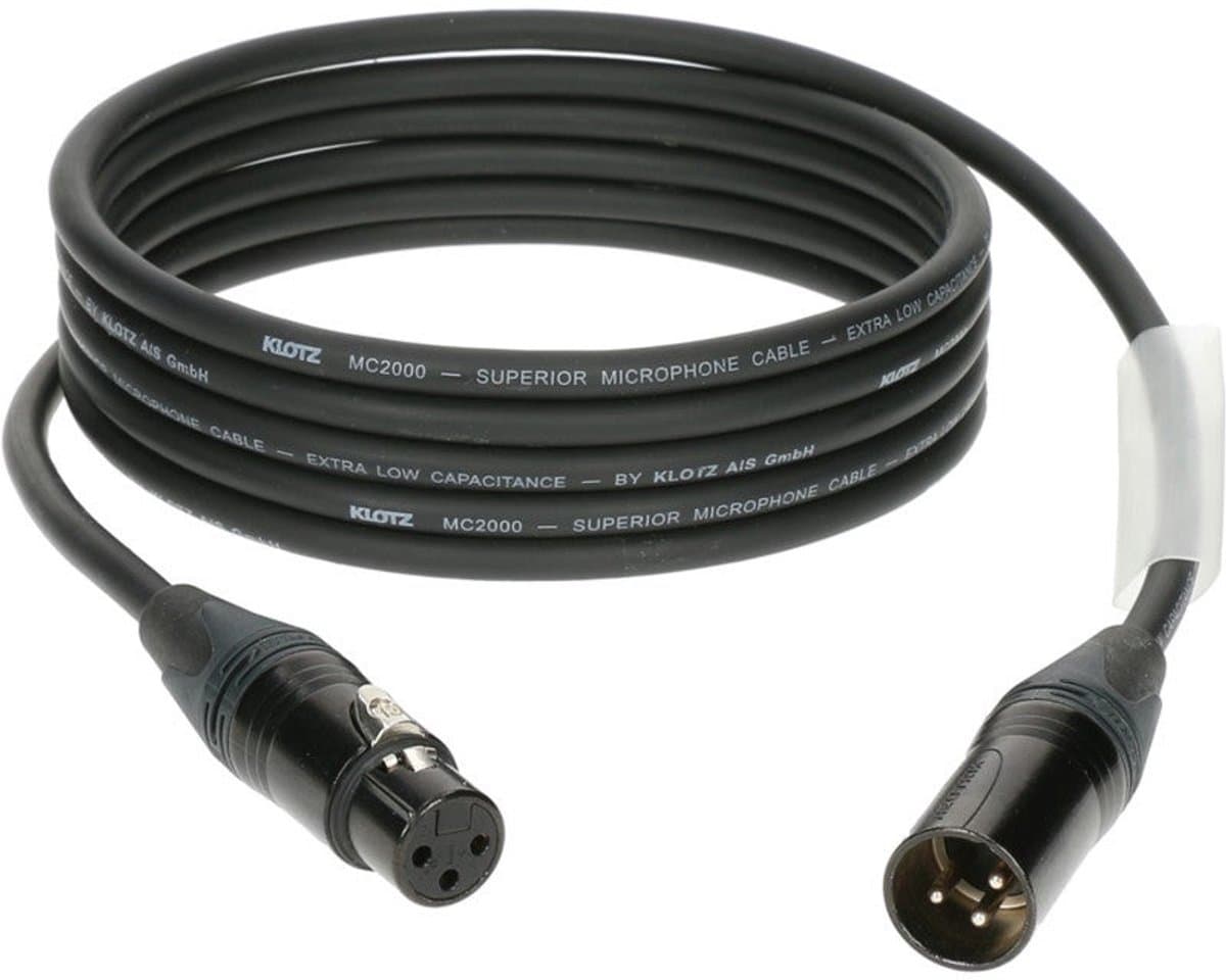 Klotz M2 3XM2T1M010 microfoonkabel Neutrik XLR 1m zwart
