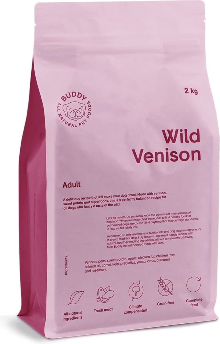 BUDDY ALL NATURAL PET FOODS Wild Hertenvlees 2 kg