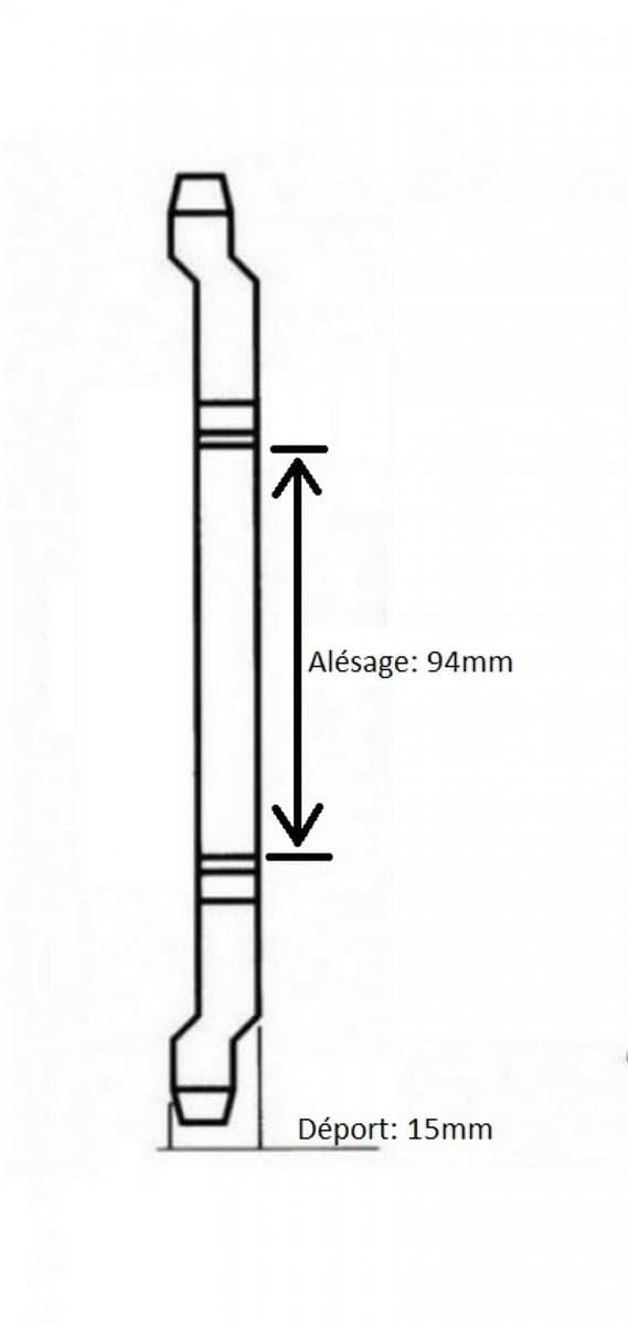 Couronne de transmission Charvin pour Peugeot 103 54 dents pas 415 Ø94 Neuf