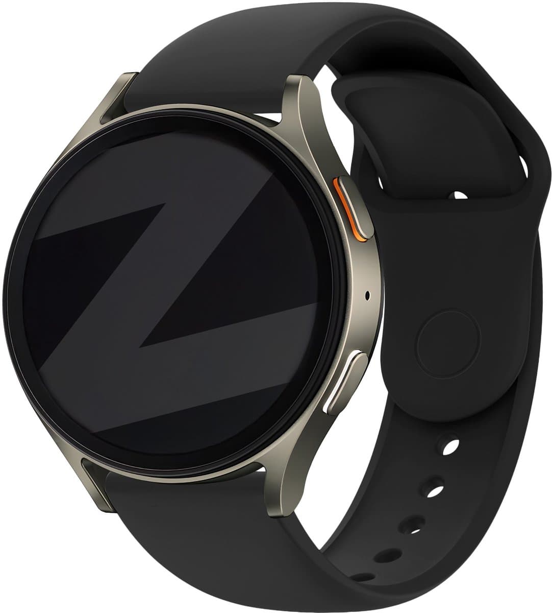 Bandz Smartwatch bandje 20mm siliconen sport 'easy fit' - geschikt voor Samsung Galaxy Watch 4 / 5 / 6 / 7 (Pro / Classic) / 3 - 41mm / Active 40 & 44mm / FE - Amazfit GTS 1-2-3-4 - Polar Unite / Ignite / Pacer (zwart)