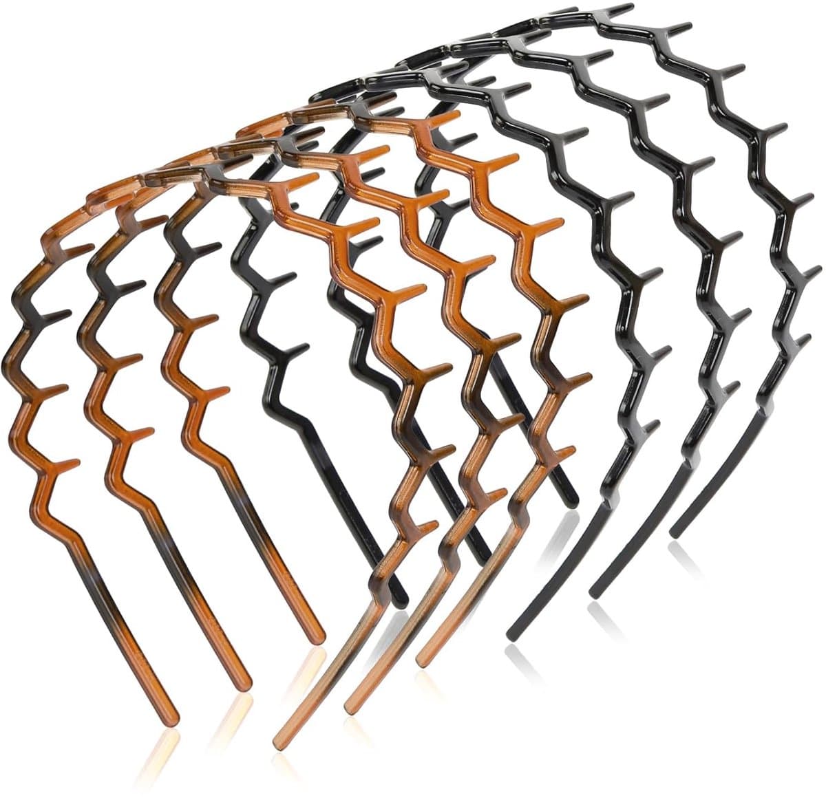 Haar accessoires vrouwen - Haaraccessoires - Haaraccessoires - Hoofdbanden - Diadeem - Zig Zag - Geschikt Voor Hardlopen, Sport En Dagelijks Gebruik - Dans - Yoga - Make-Up Accessoires - Tieners - Sport Haarband(bruin x3/zwart x3)
