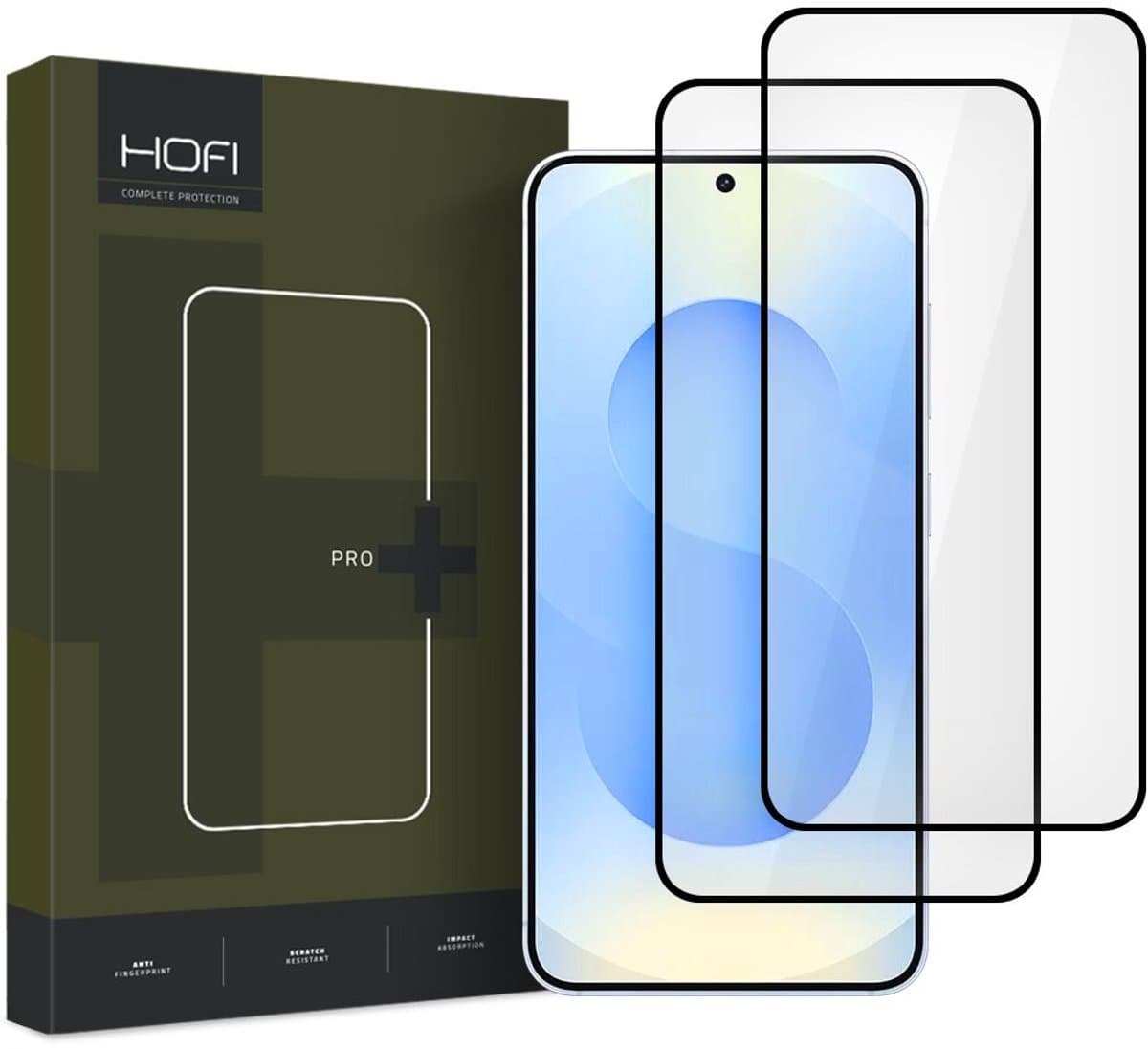 Hofi Gehard Glas Voor Galaxy S25+ Plus 2-Pack Glass Pro+ Anti-Flexologie