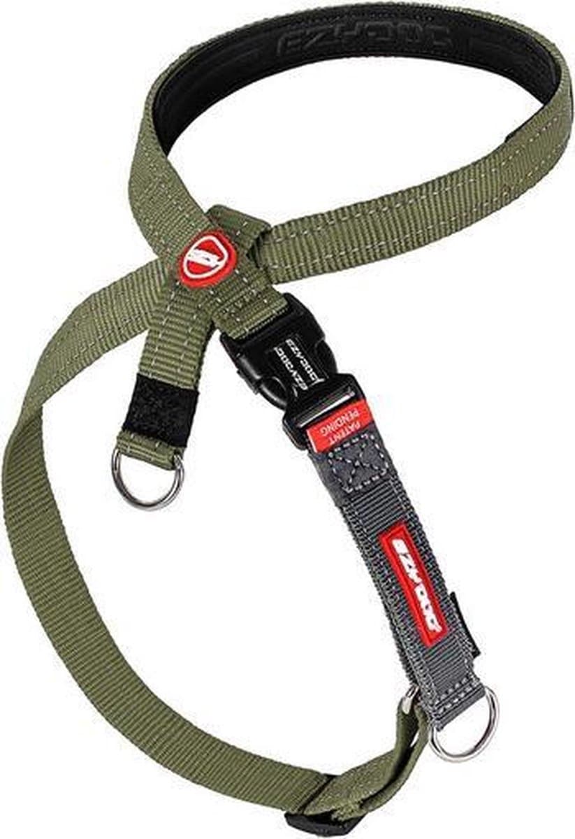 EzyDog Crosscheck Hondentuig - Harnas voor Honden - M - Khaki Groen