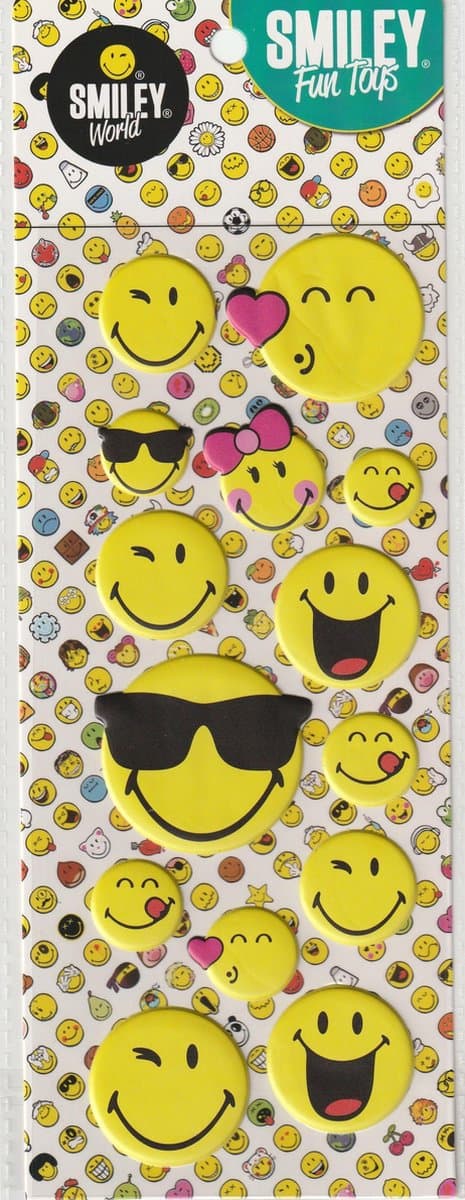 BG Smiley Emoji 3D Stickers - 14 stickers voor agenda en schriften