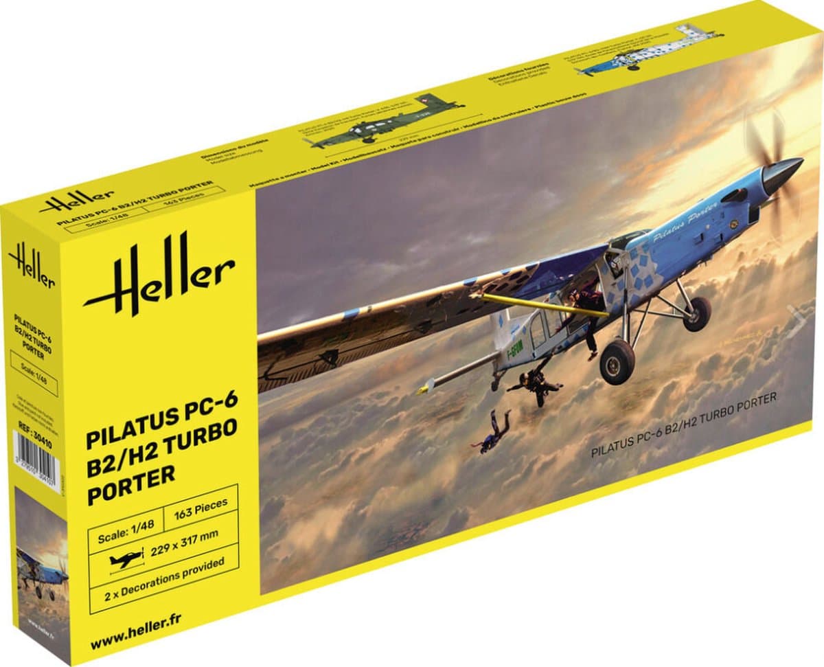Heller Modelbouwpakket Militaire voertuigen - 30410 PILATUS PC-6 B2/H2 Turbo Porter Plastic - 1:48 - Modelbouw