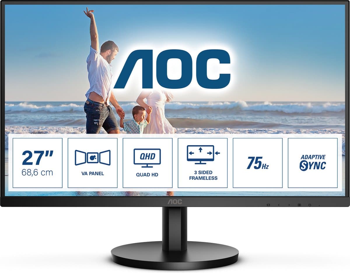 AOC Q27B3MA - QHD VA 75Hz Monitor - 27 Inch