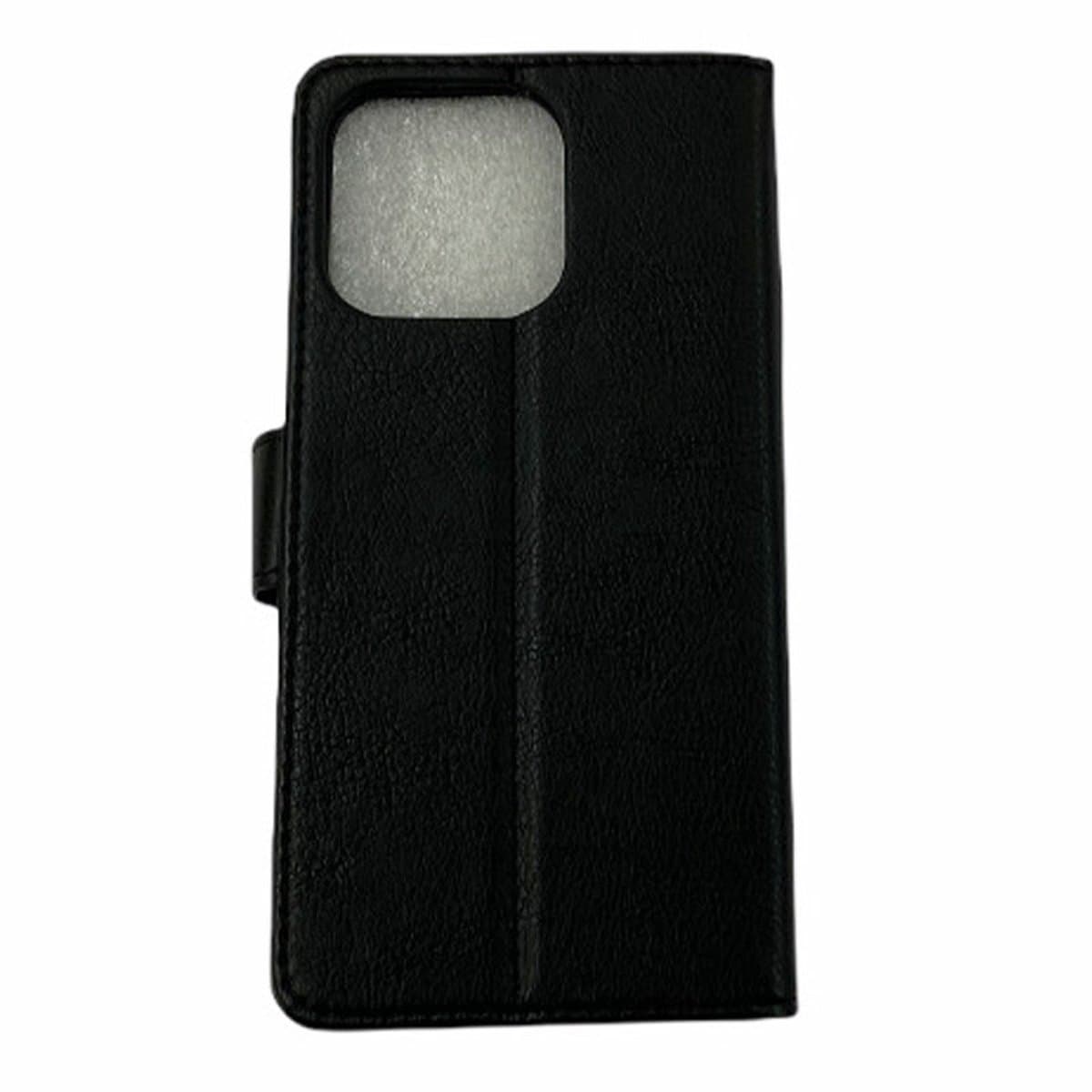 iPhone 14 Bookcase Telefoonhoesje Stevige Portemonnee Wallet Case – Pasjeshouder - Kunstleer - Zwart