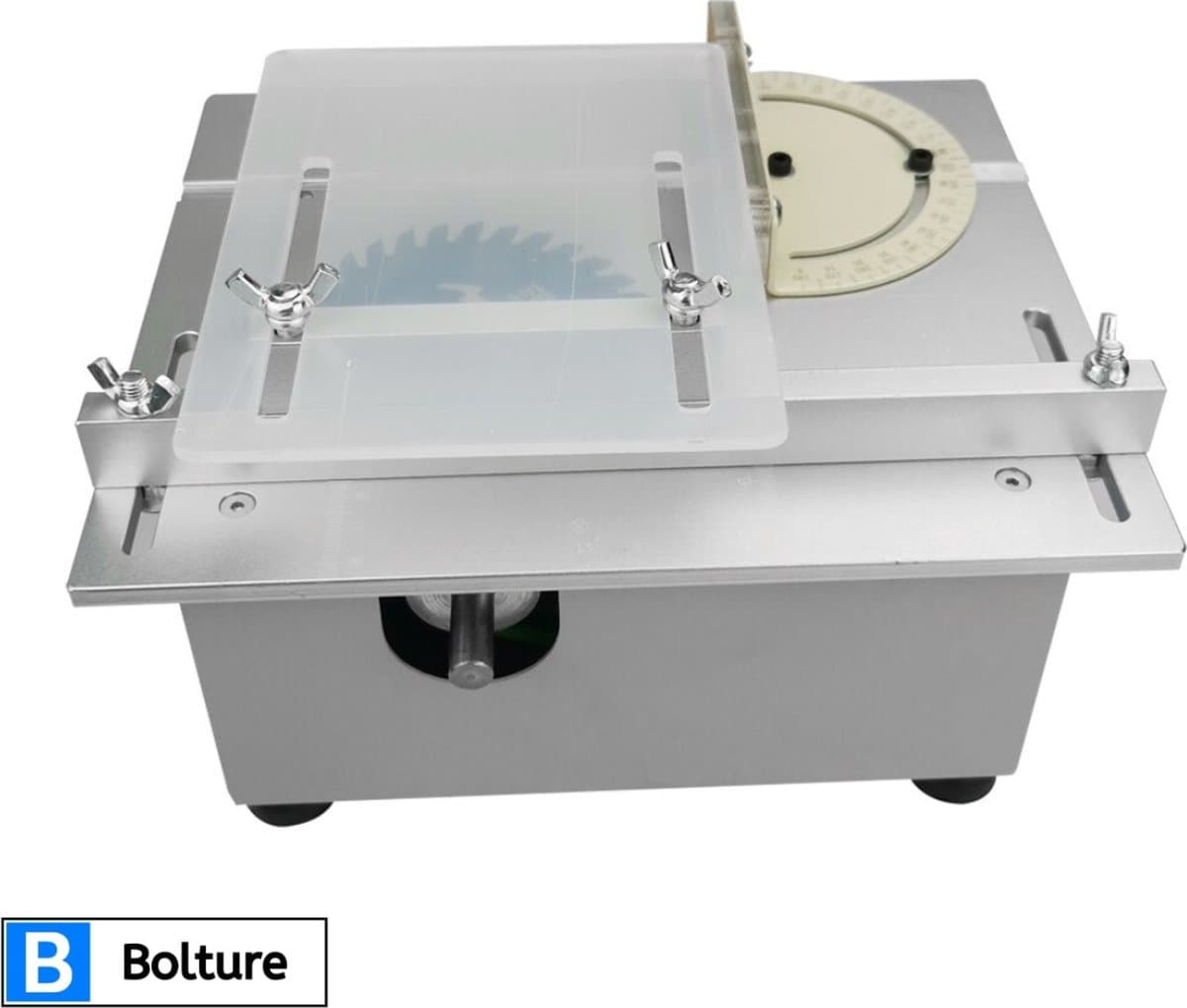 Bolture Tafelcirkelzaag - Tafelzaagmachine - Zagen -Zaagtafel - 24 V - 300 W - Grijs