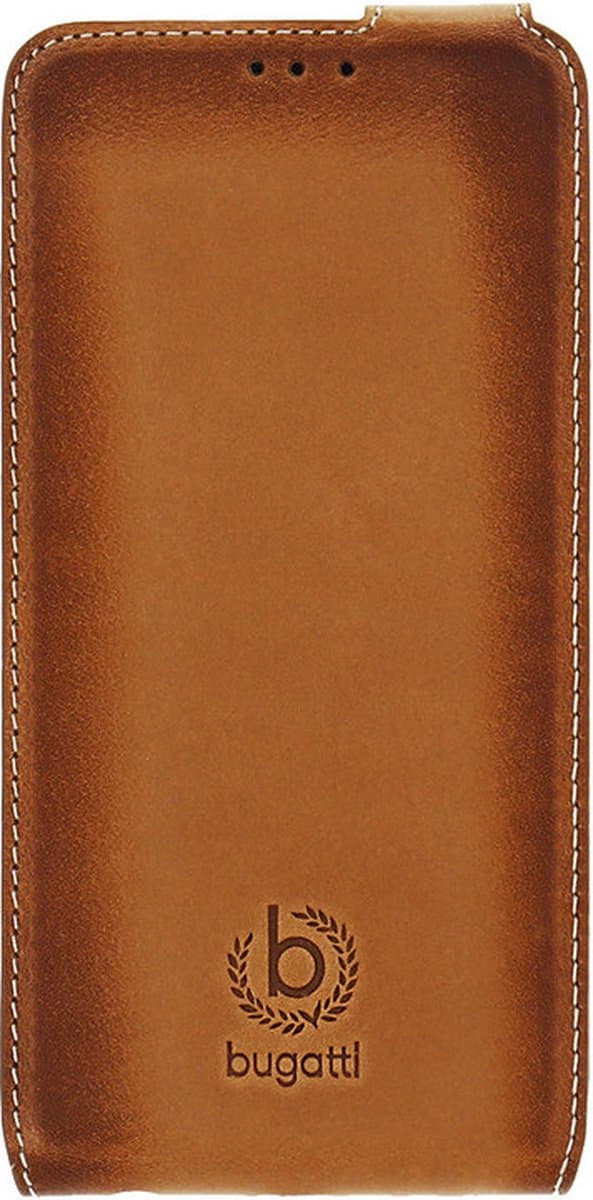 Bugatti Flip Case Amsterdam - Geschikt voor Samsung Galaxy S6 - Cognac