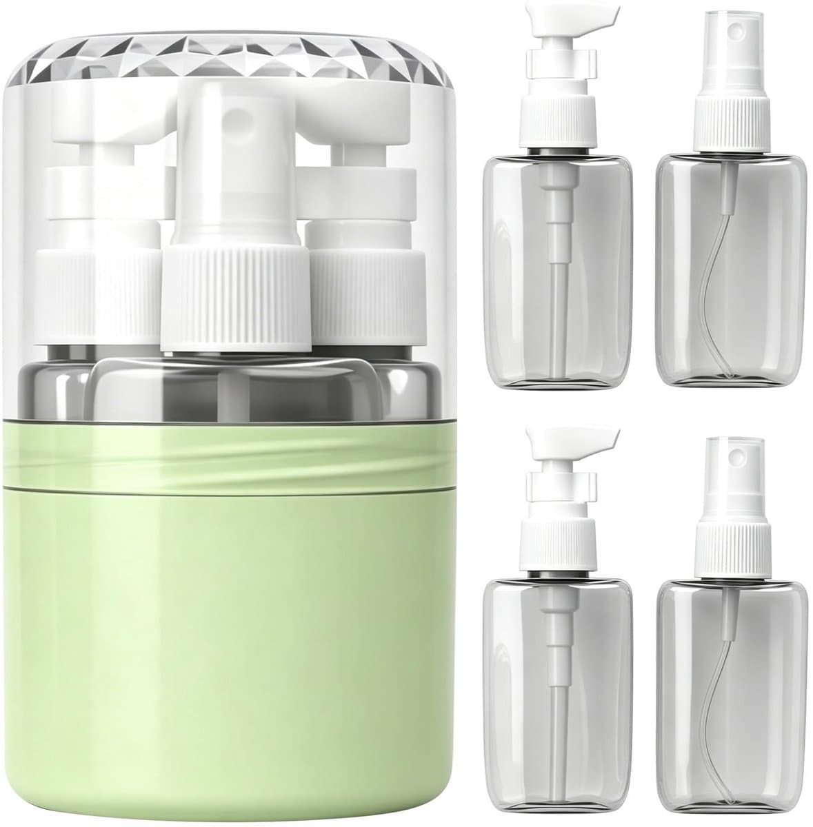 Omgoods - 4-In-1 Reisflessen Set met Lekvrije Dispenser