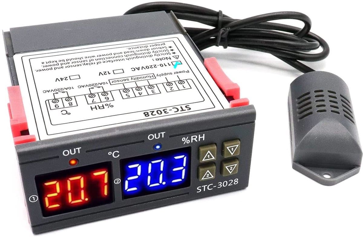 Omgoods - STC-3028 Temperatuur- en Vochtigheidscontroller met Probe