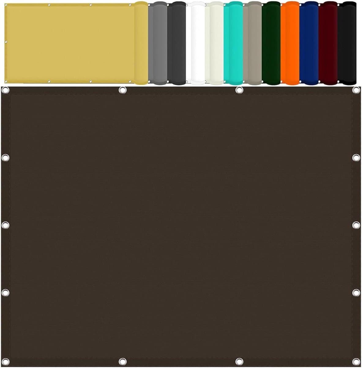 Zonnezeil Vierkant - Schaduwdoek Balkon - Buitenruimte Creëren - Wind- en Waterafstotend - 180 x 320 cm - Bruin