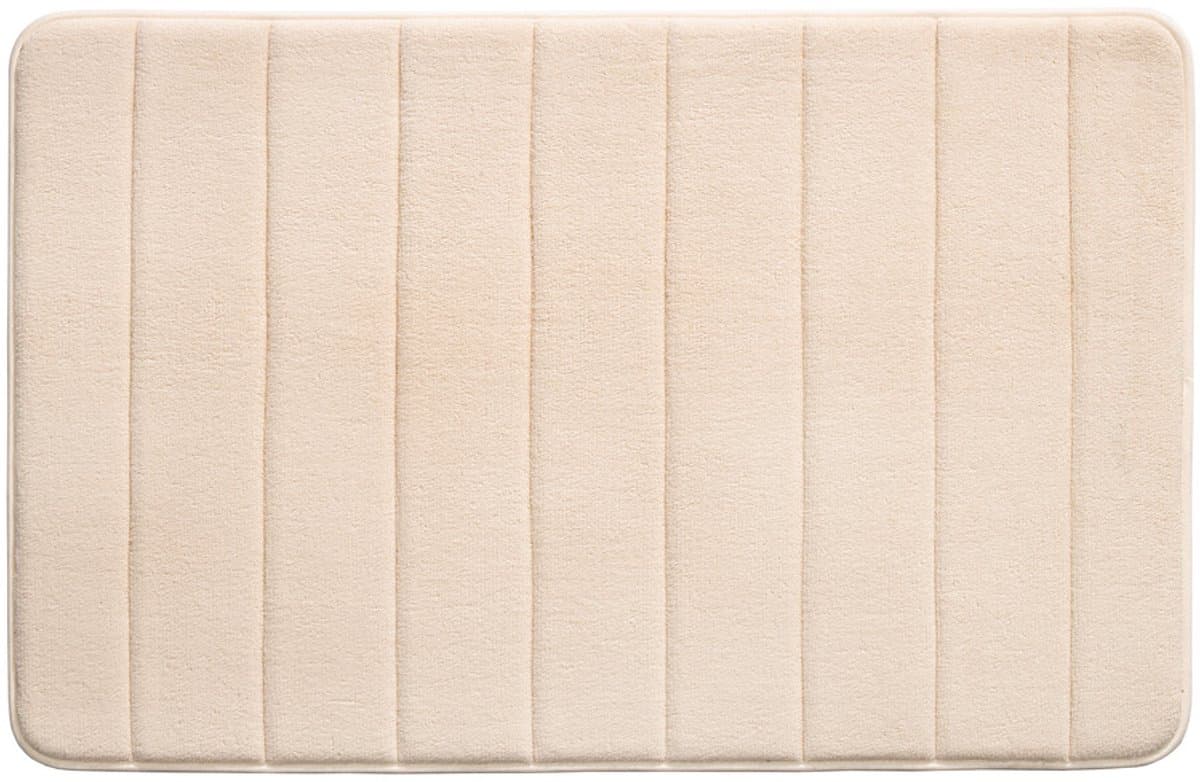 California Stripes Badmat 58x90 cm - Creme - Zachte Douchemat van Chenille - Badkamermat - Snel Waterabsorberend - Oeko-Tex Gecertificeerd