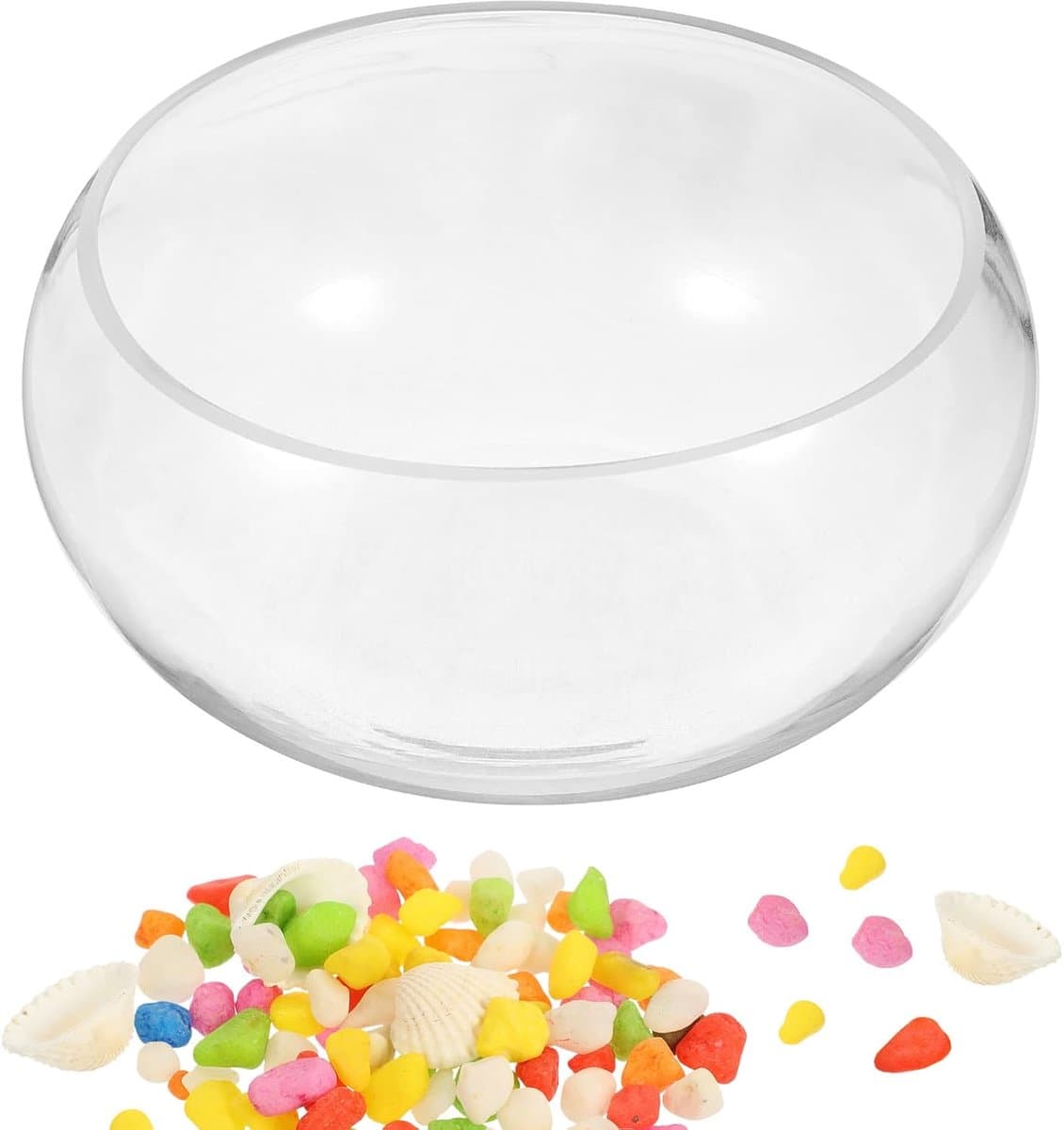 Glazen Viskom - Decoratieve Tank - Thuisdecoratie - Handgemaakt Vakmanschap - 20 cm Breed - Diverse Kleuren