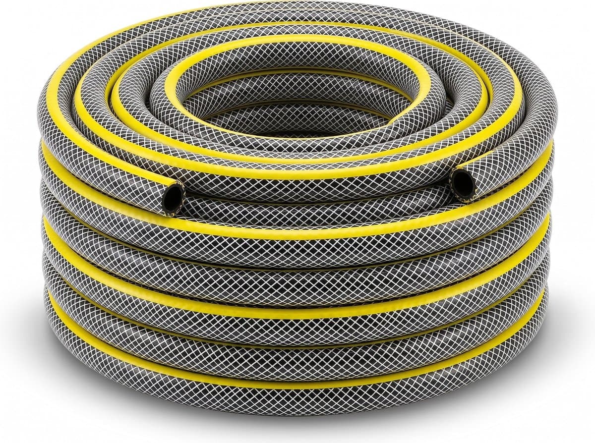 Jungengel Tuinslang 1/2 Inch 13mm - Flexibele Waterslang 30 Bar - Knikvast en UV-bestendig - Voor Tuin, Terras en Balkon - Zwart-Geel - 15 Meter