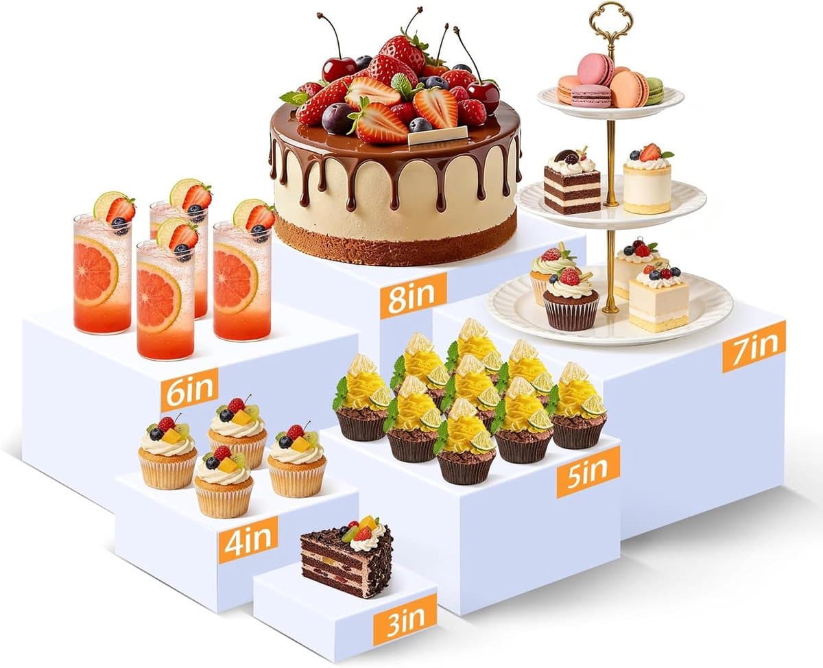 Buffet Riser Buffet Accessories Acrylic Stand Dessert Stand Hollow Bottom Cake Stand Buffet Stand Cupcake Stand for - ShopVlot