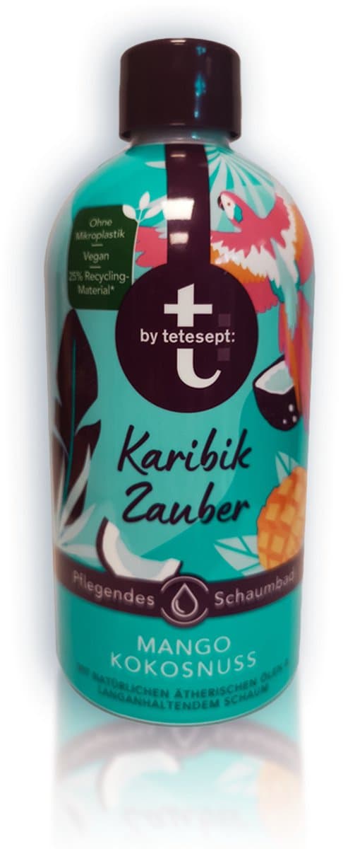 Tetesept badschuim Caribische Magie - 420 ml - Mango & Kokosnoot - Karibik Zauber Mango & Kokosnuss
