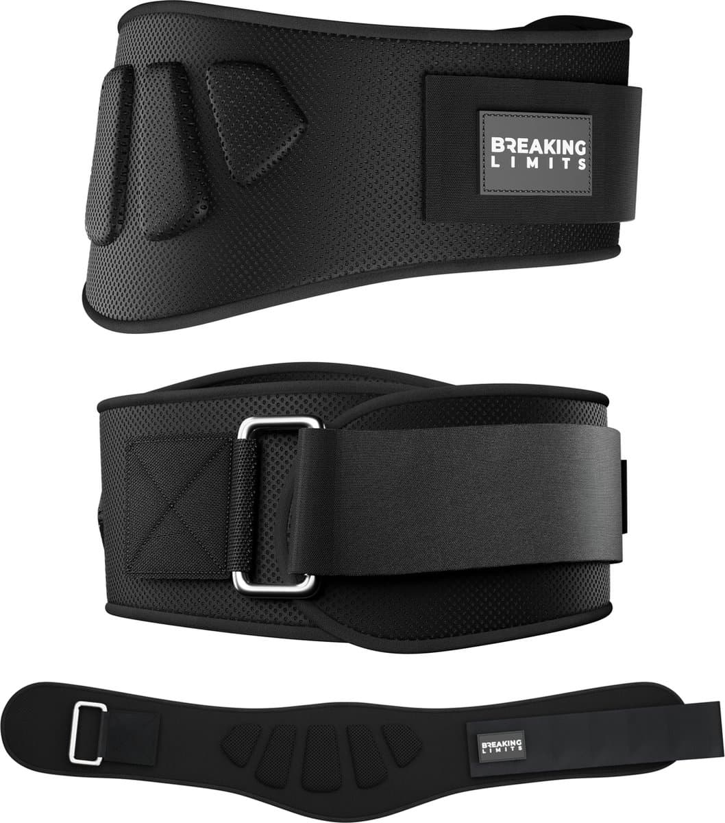 Breaking Limits Lifting Belt – Powerliftriem/Gewichthefriem – Fitness Riem – Weightlifting & Deadlift Belt – Maat (S) - Zwart