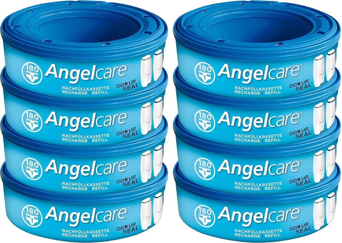 Angelcare luieremmer navullingen - 8 cassettes - Navulcassette - cartouche - poubelle a couche
