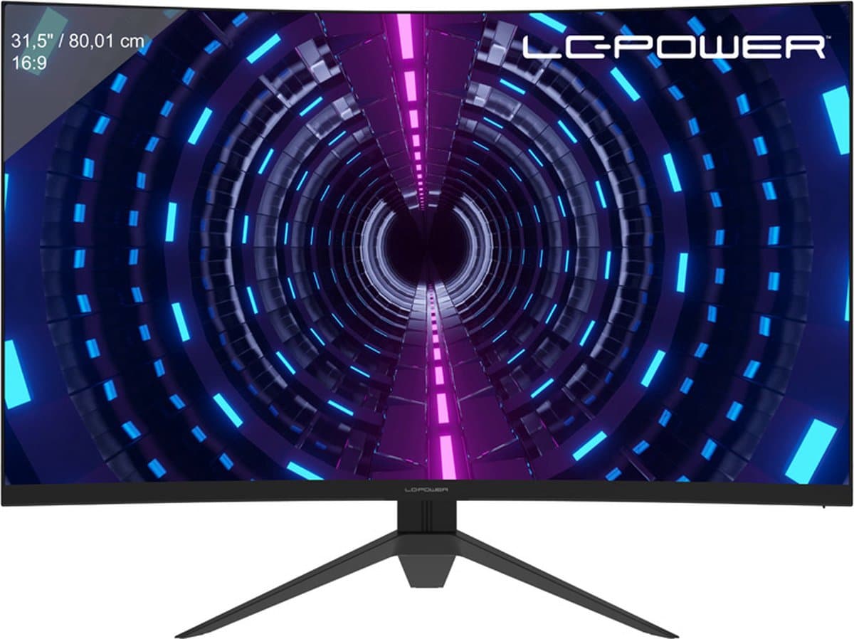 LC Power LC-M32-QHD-165-C-V2 Gaming monitor Energielabel F (A - G) 80 cm (31.5 inch) 2560 x 1440 Pixel 16:9 2 ms DisplayPort, HDMI, Hoofdtelefoon (3.5 mm