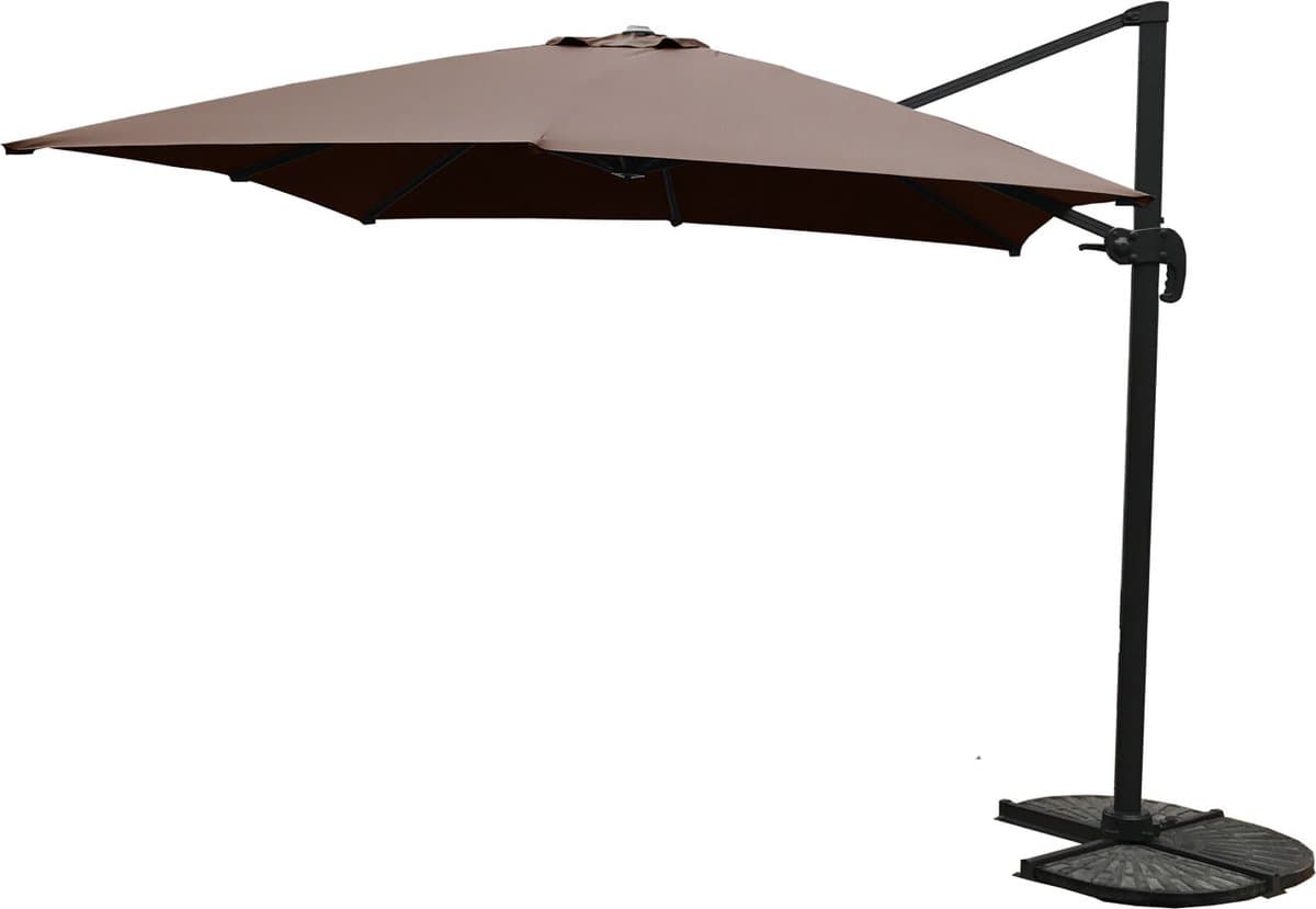 Paralux zweefparasol - 3x4m - Taupe - Kantelbaar