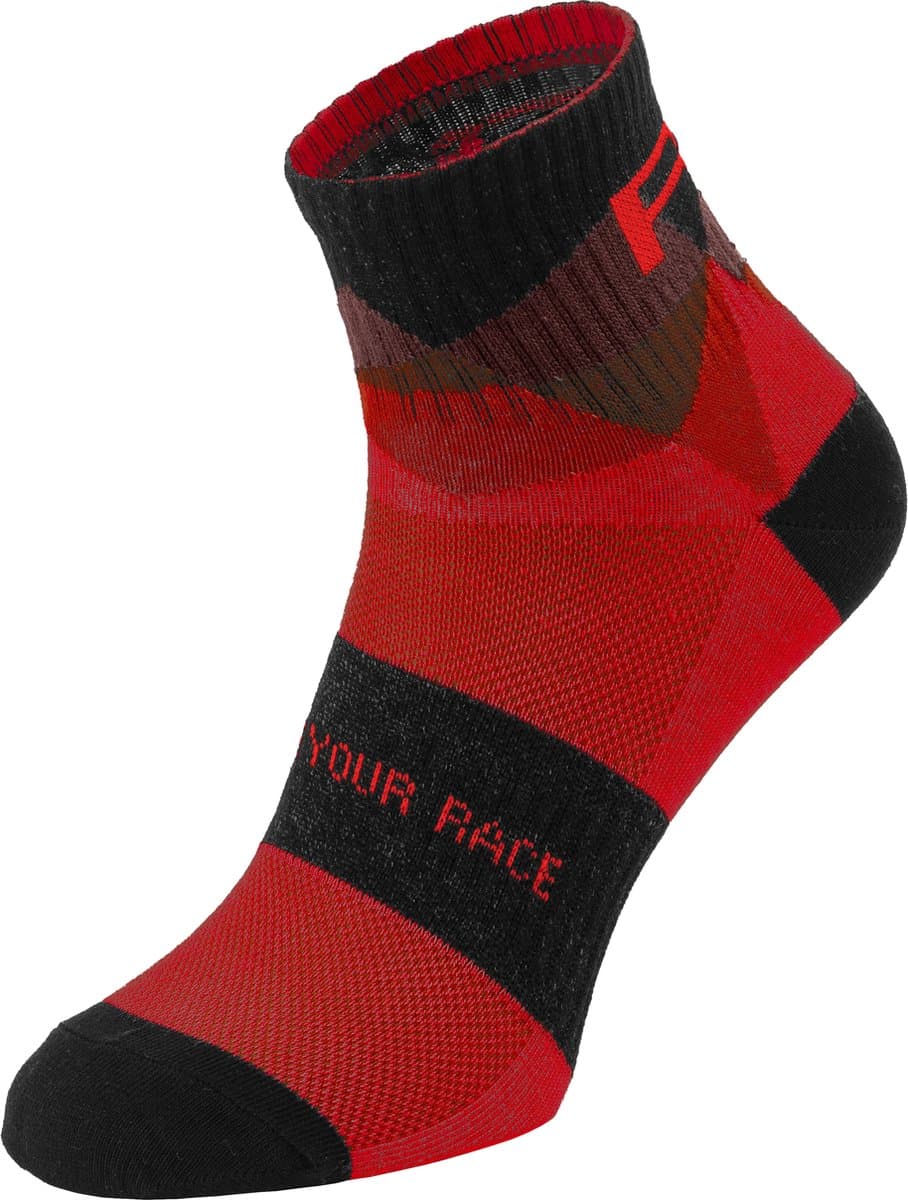 R2 - Moon Fietssokken - Rood/Zwart - Maat S ( 35 - 38 )