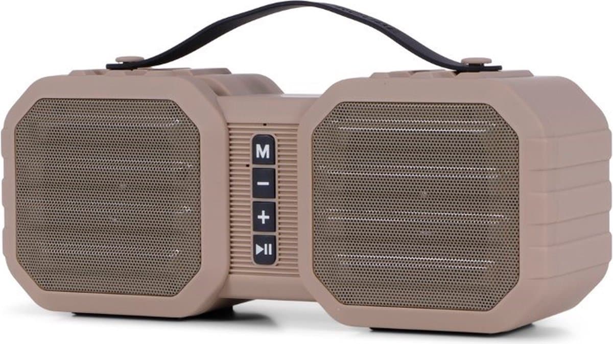 BRAINZ Power Cube Speaker - Draadloze bluetooth speaker - Taupe