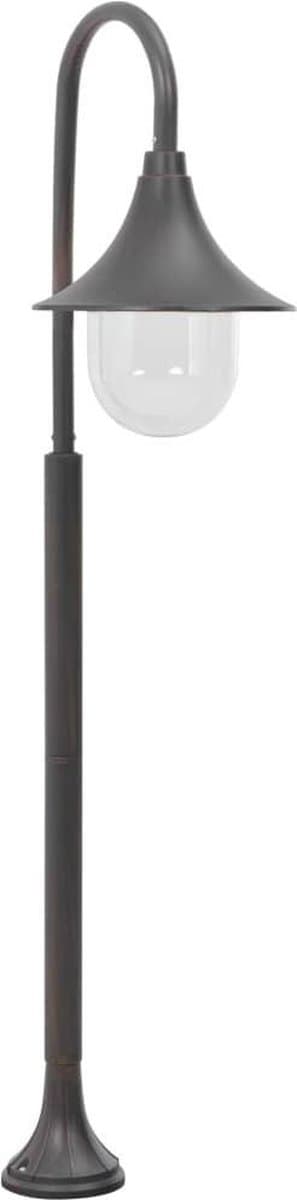 vidaXL Tuinpole Lamp Aluminium - Brons, 120 cm