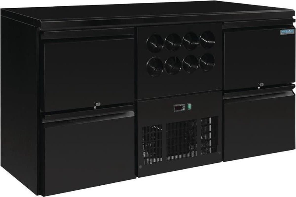 Polar - Werkbank Koeling - 4 Laden - Flessennest (8 Flessen) GL457 - Horeca & Professioneel