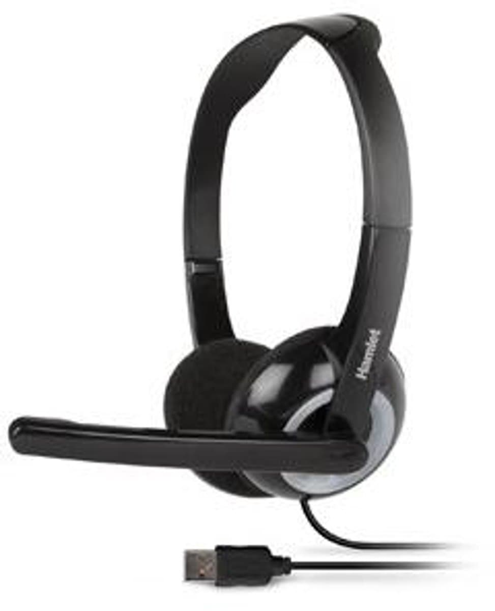 Hamlet HHEADMUS hoofdtelefoon/headset Bedraad Hoofdband Kantoor/callcenter Zwart