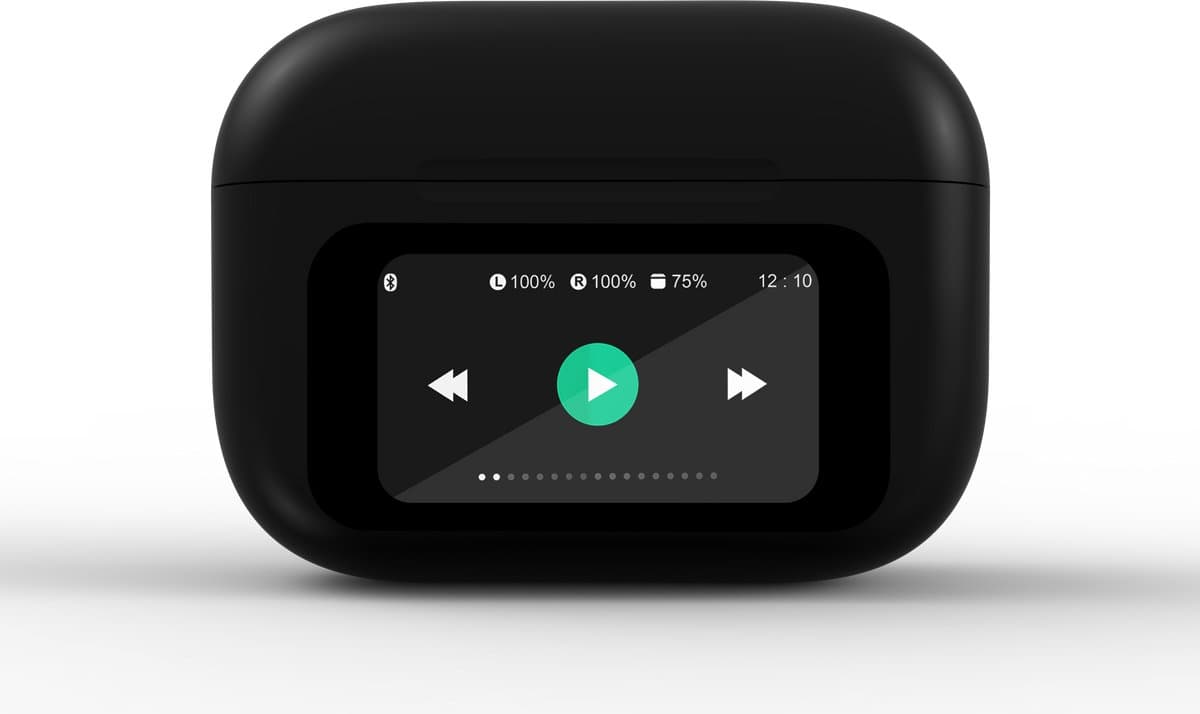 GMB-Audio TWS In-ear Oordopjes met LCD-display en Active Noise Cancelling, Zwart
