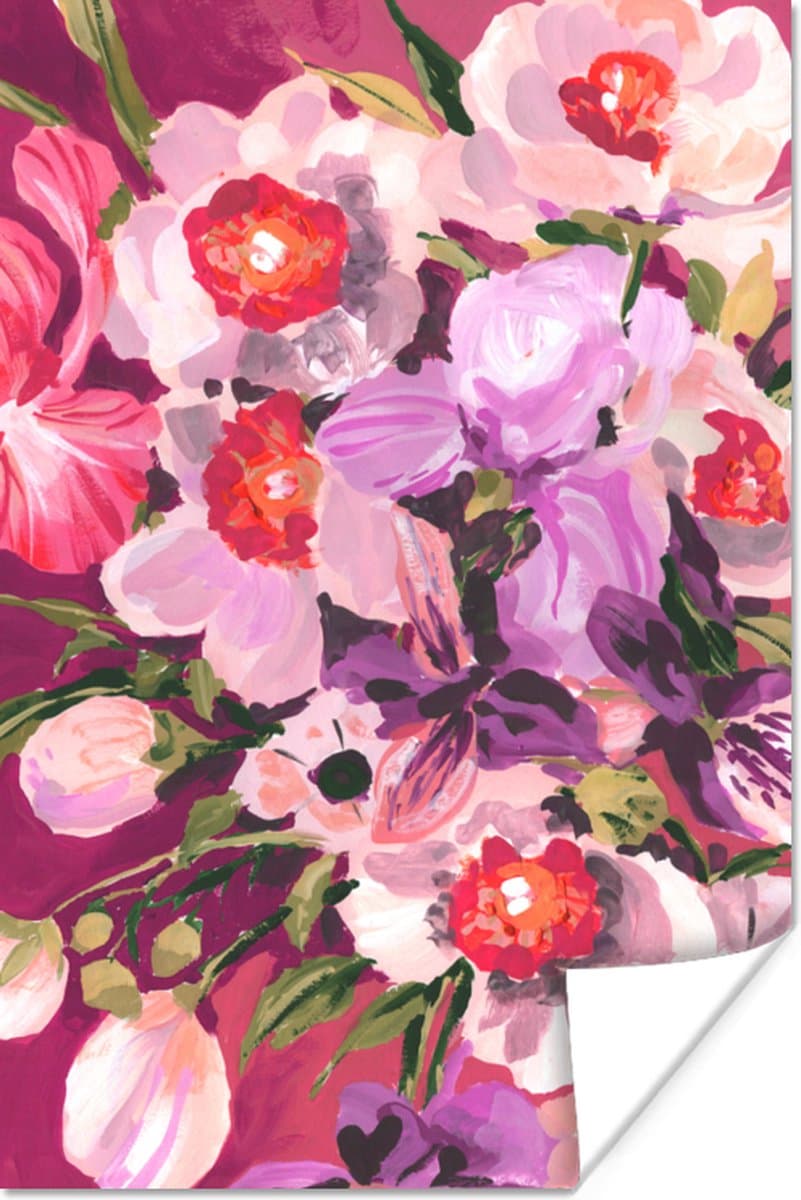 Poster Roze - Orchidee - Bloemen - Kleuren - Botanisch - 80x120 cm