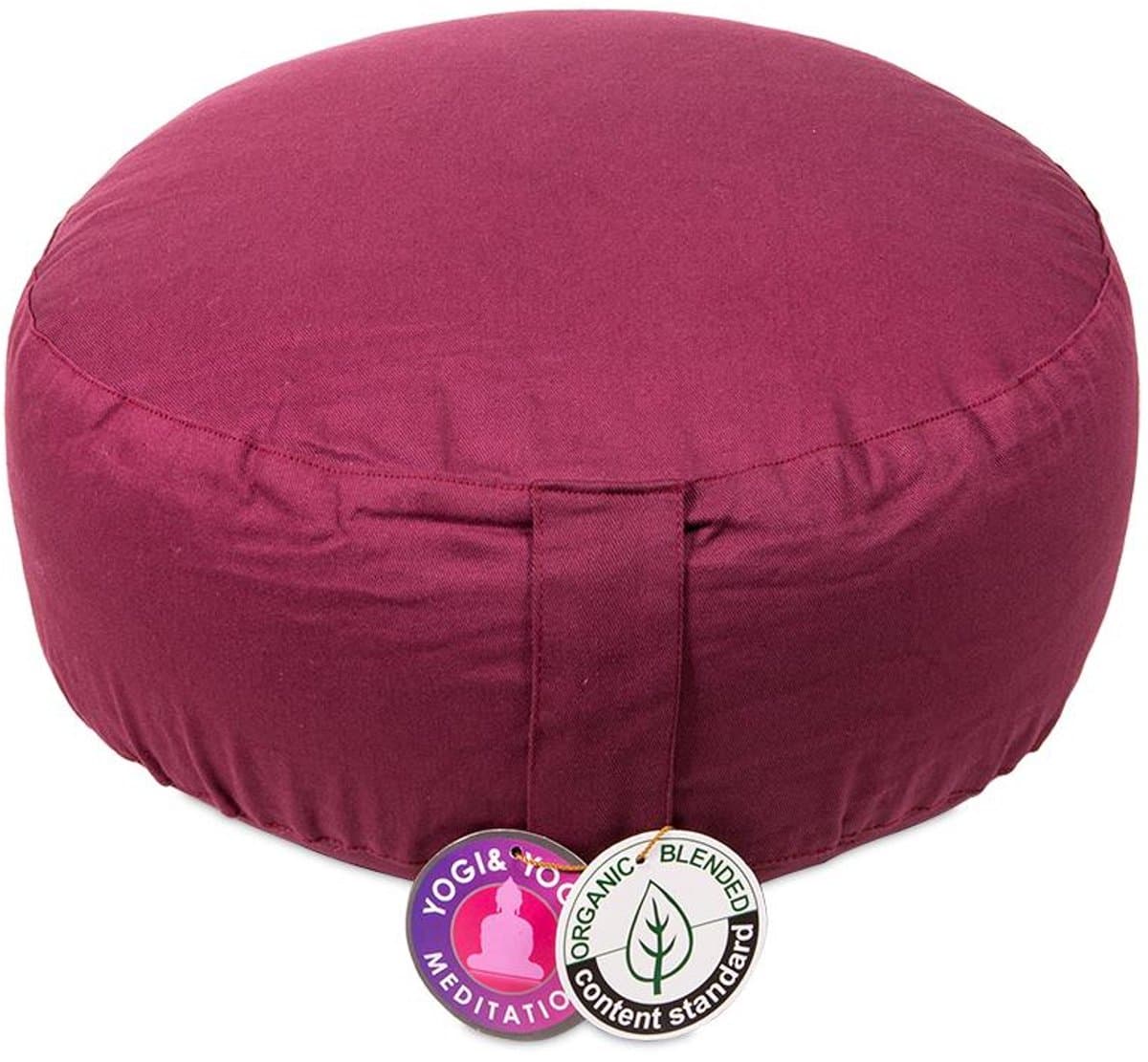 Meditatiekussen licht aubergine bio katoen