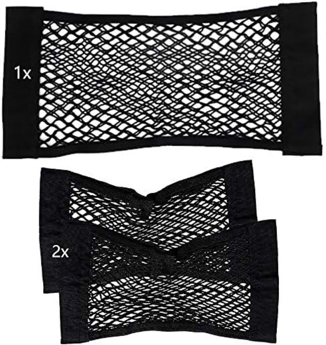 Set van 3 elastische opbergnetten voor auto