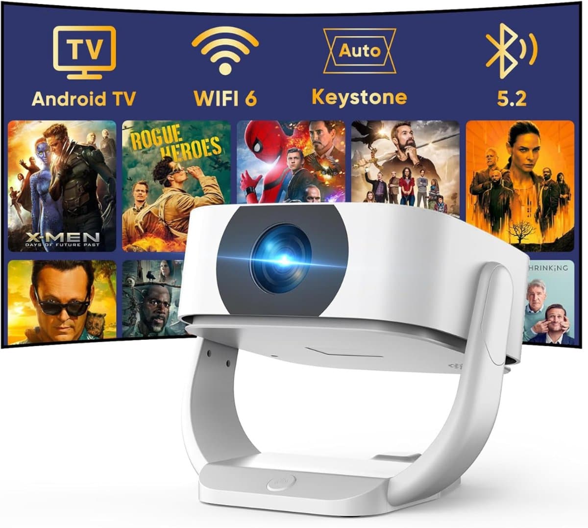 RVV® Mini beamers - Projector - Mini beamer - Wit - 25cm x 23cm x 20cm