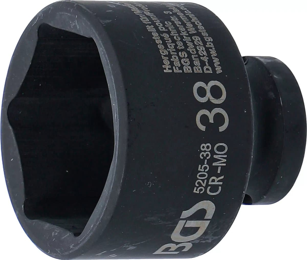 BGS Kracht Dopsleuteldop zeskant - 1/2 - 38 mm
