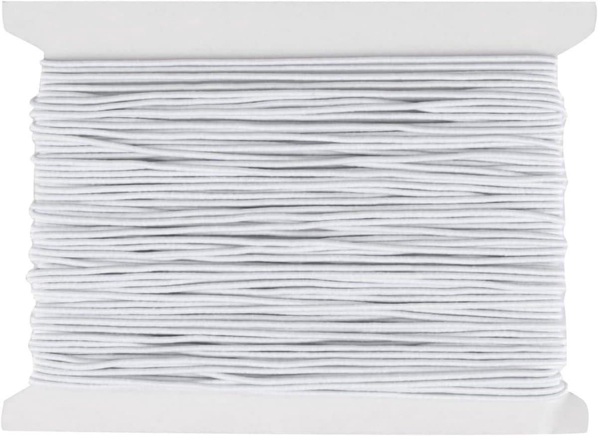 Elastische-band- armband - knutselkoord - wit - sieraden maken - creatief - elastisch - zelf maken - wit - 1 mm - 20 meter - geschikt voor armbanden.