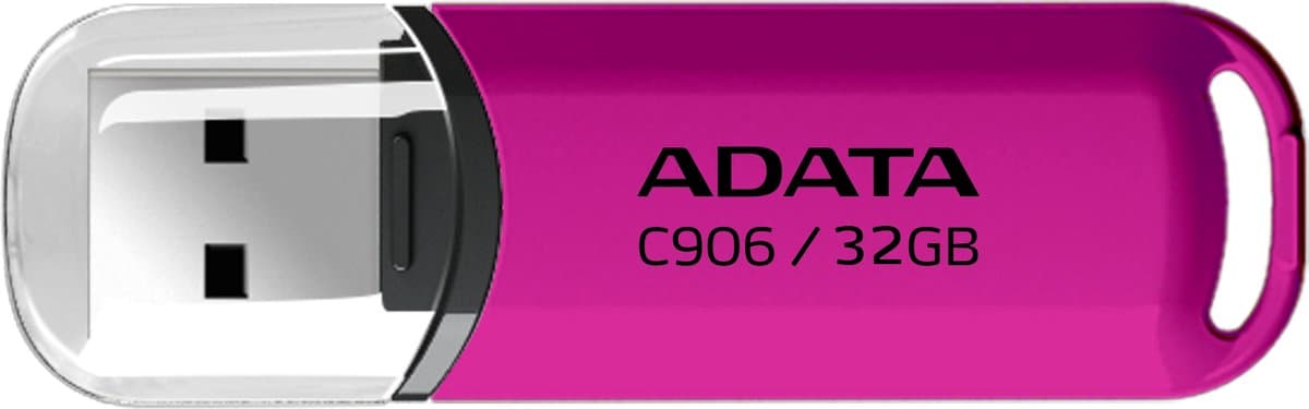 ADATA AC906-32G-RPP USB flash drive 32 GB USB Type-A 2.0 Roze, Transparant