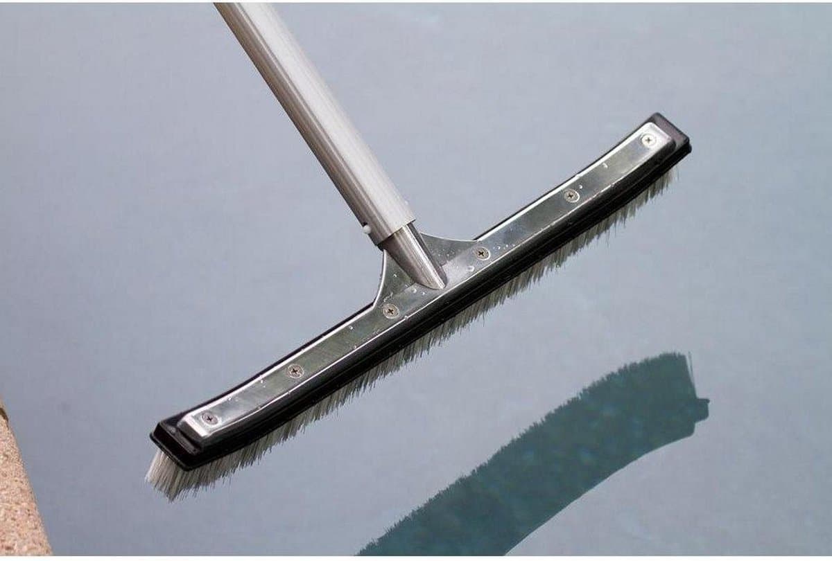 Interline Deluxe Zwembadborstel 45 cm Aluminium/Nylon - Duurzame Nylon Borstelharen op Robuuste Aluminium Bevestiging
