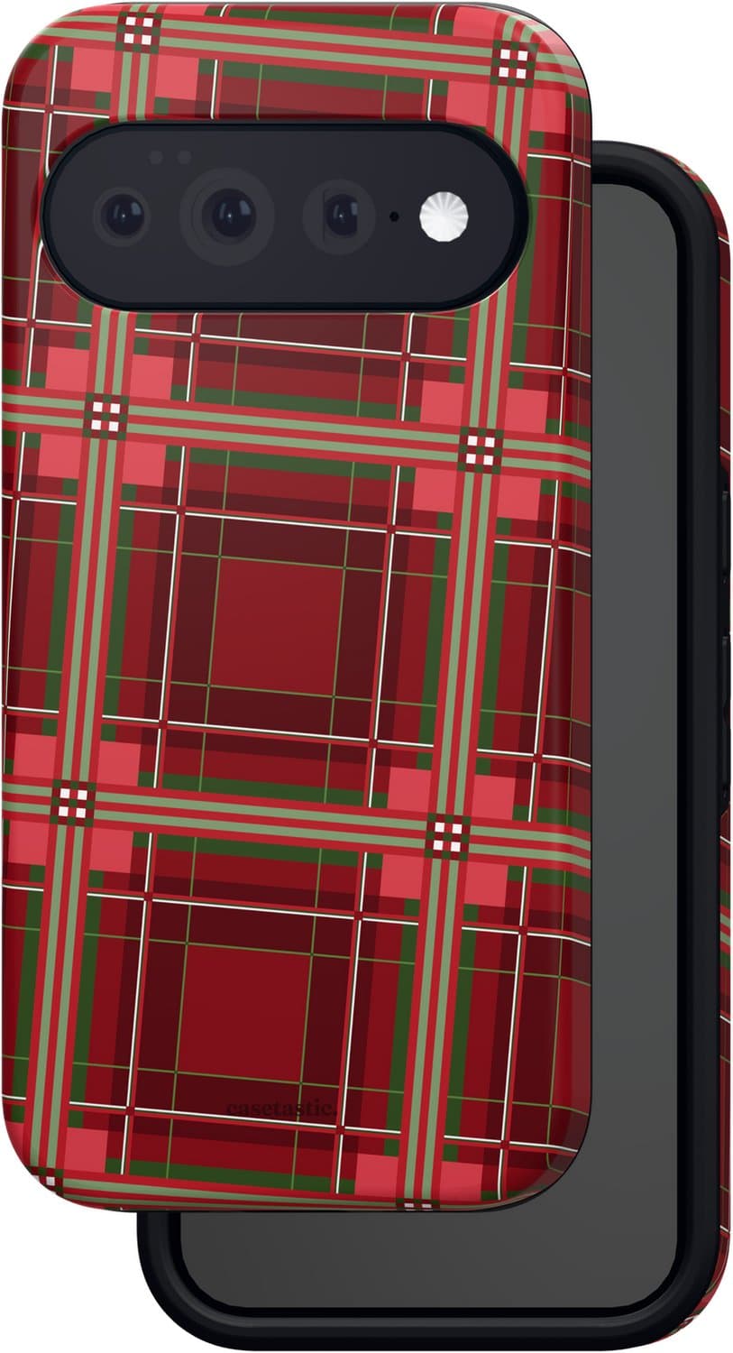 Casetastic Hoesje Geschikt voor Google Pixel 11 - Stijlvolle Beschermende Duo-layer Case - Schots Ruit Rood - Tartan Royal Stewart Plaid