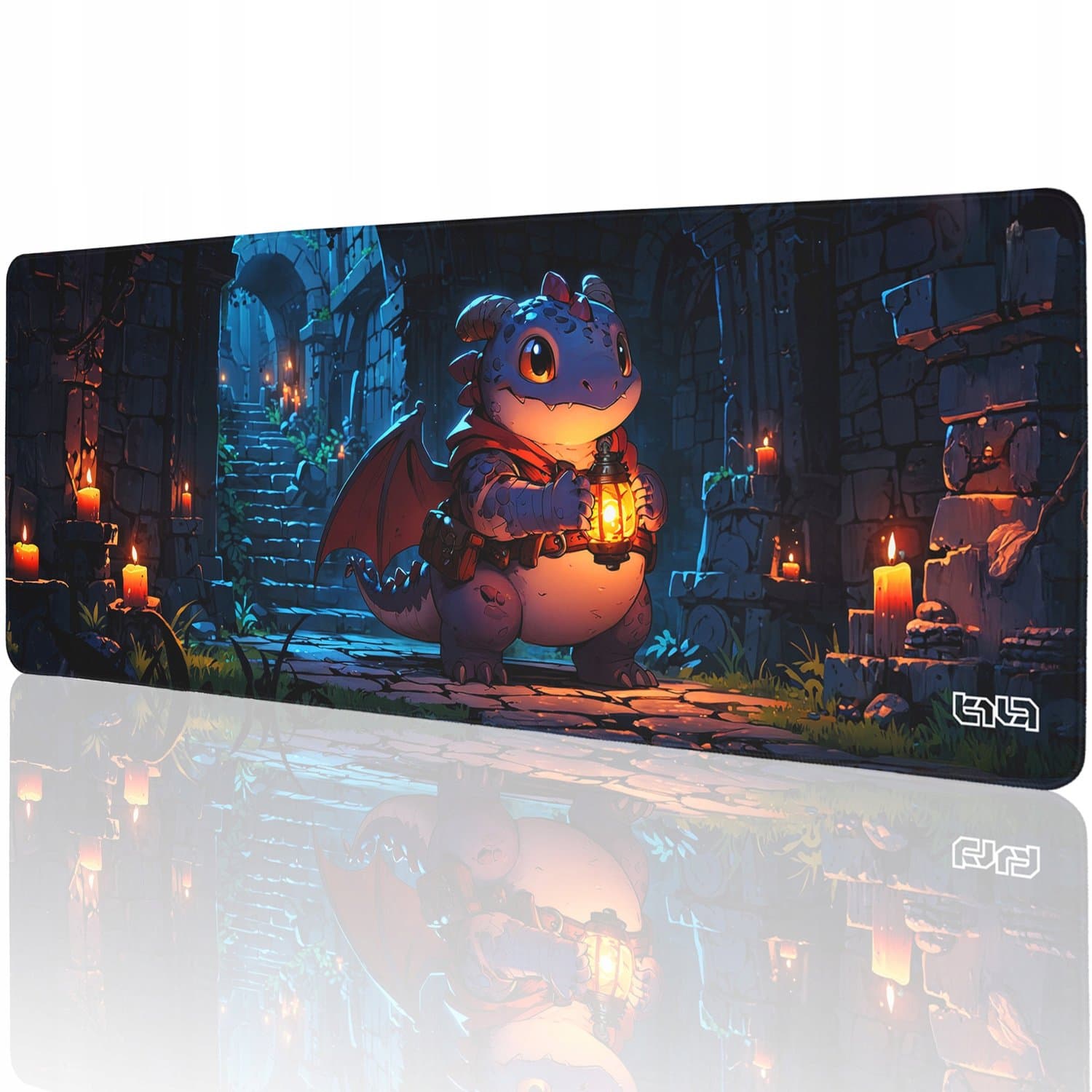 TILT XL Muismat 80x30cm - Smoczek z Latarnią - Comfort & Speed