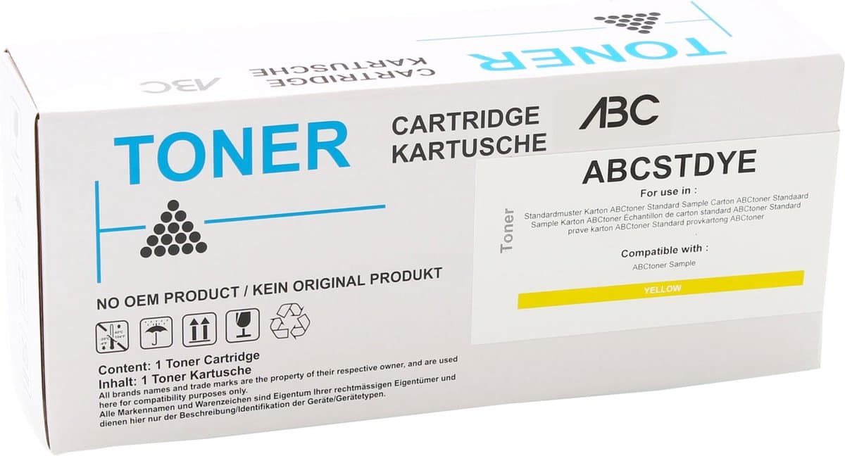 ABC huismerk toner XXL geschikt voor Brother TN249Y geel 4000 paginas HL-L8230cdw HL-L8240cdw MFC-L8340cdw MFC-L8390cdw