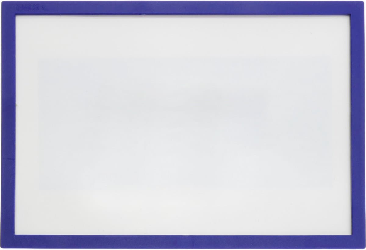 PrimeMatik - Magnetisch label met blauw frame met magneetbord 220x158 mm