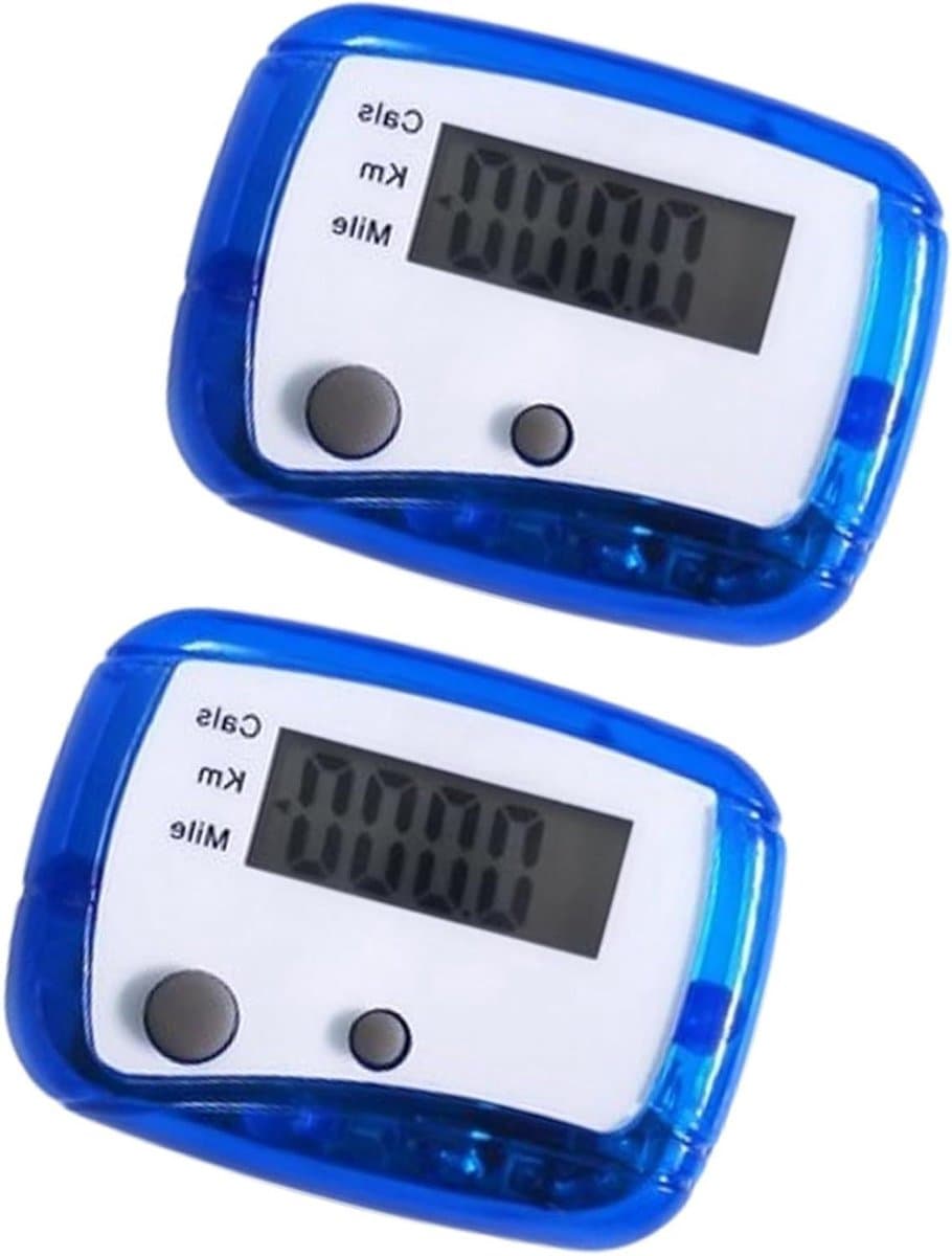 Digitale Stappenteller - Fitness Tracker - Wandelen Bijhouden - Met Clip - One Size - Blauw