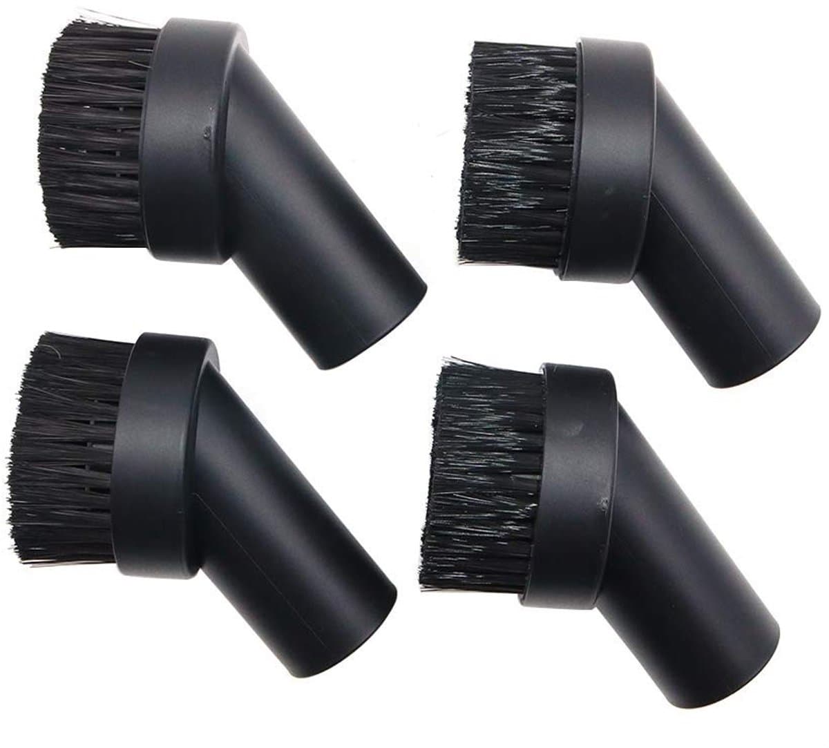 Cosensi- Stofzuigerborstel 4 Stuks - Ronde Zachte Borstel - PP Kunststof - Ideaal voor Hoeken - Schoonmaakgereedschap - Compact 64x32x25 mm - Schoonmaakborstel