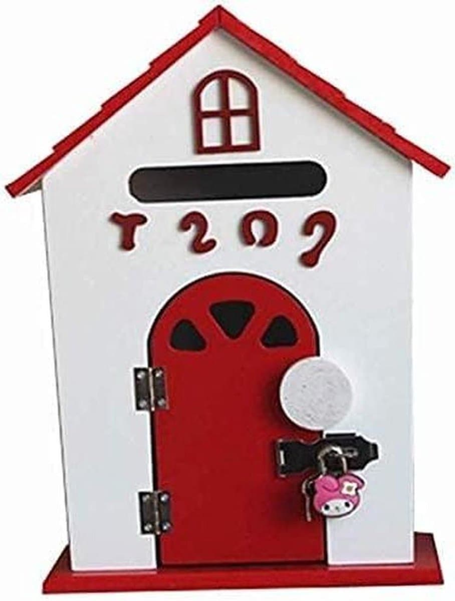 Brievenbus Pakketbox - Wandbrievenbus Decoratief - Veilig Post Ontvangen - Weerbestendig Ontwerp - 32x12x23.5cm - Blauw Rood Geel