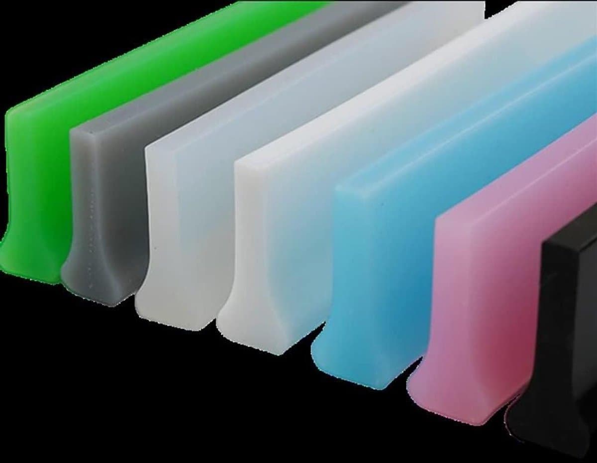 Douche Waterbarrière - Afdichtstrip Vloer - Water Scheiden - Flexibel Siliconen Materiaal - Op Maat Te Knippen - Grijs